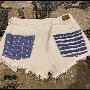 American eagle white American flag shorts